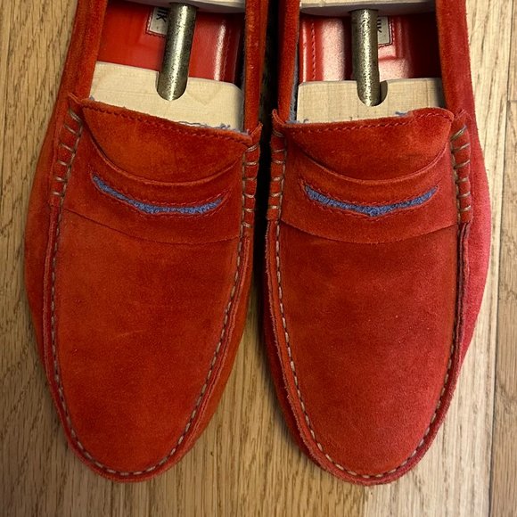 GORGEOUS Manolo Blahnik Suede Drivers, Mens Size 9, Red Suede, Great Condition! - Picture 9 of 9